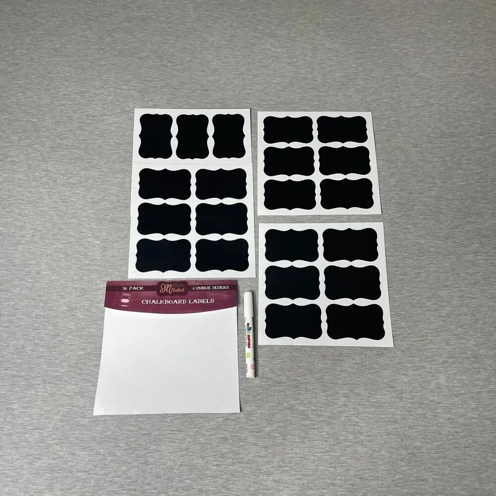 Kitchen Mflable Chalkboard 21 Sticker Labels with Chalk Marker Set